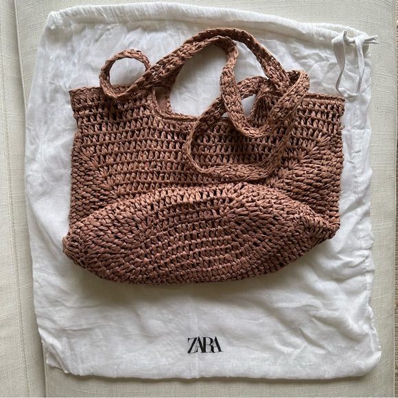 Zara Bags Zara Straw Beach Tote Poshmark